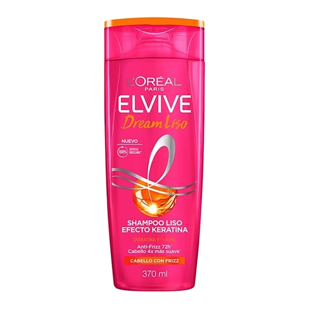 Elvive Dream Liso Shampoo Efecto Keratina 370 ml
