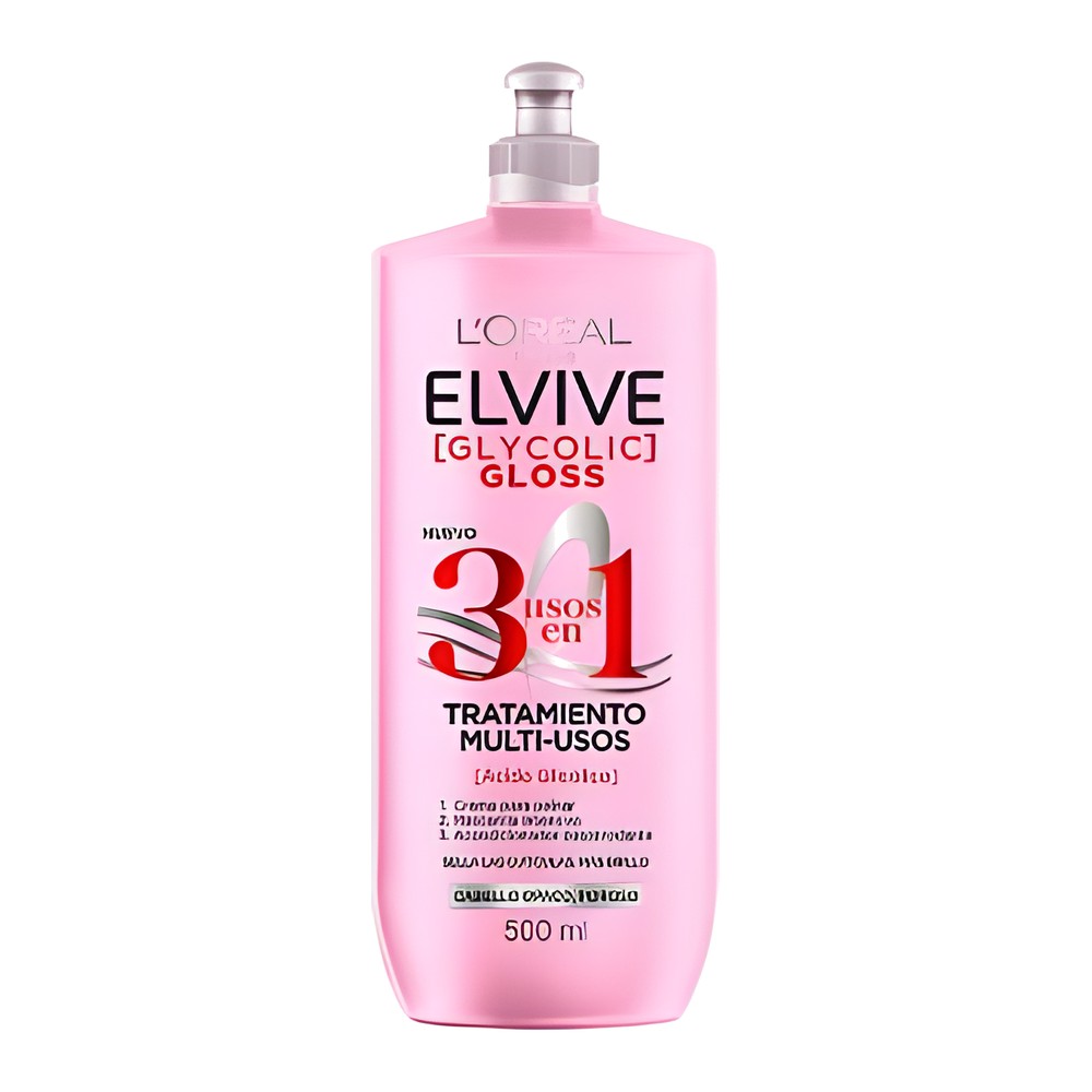 Elvive Glycolic Gloss Tratamiento Multi-Usos 3 en 1 500 ml